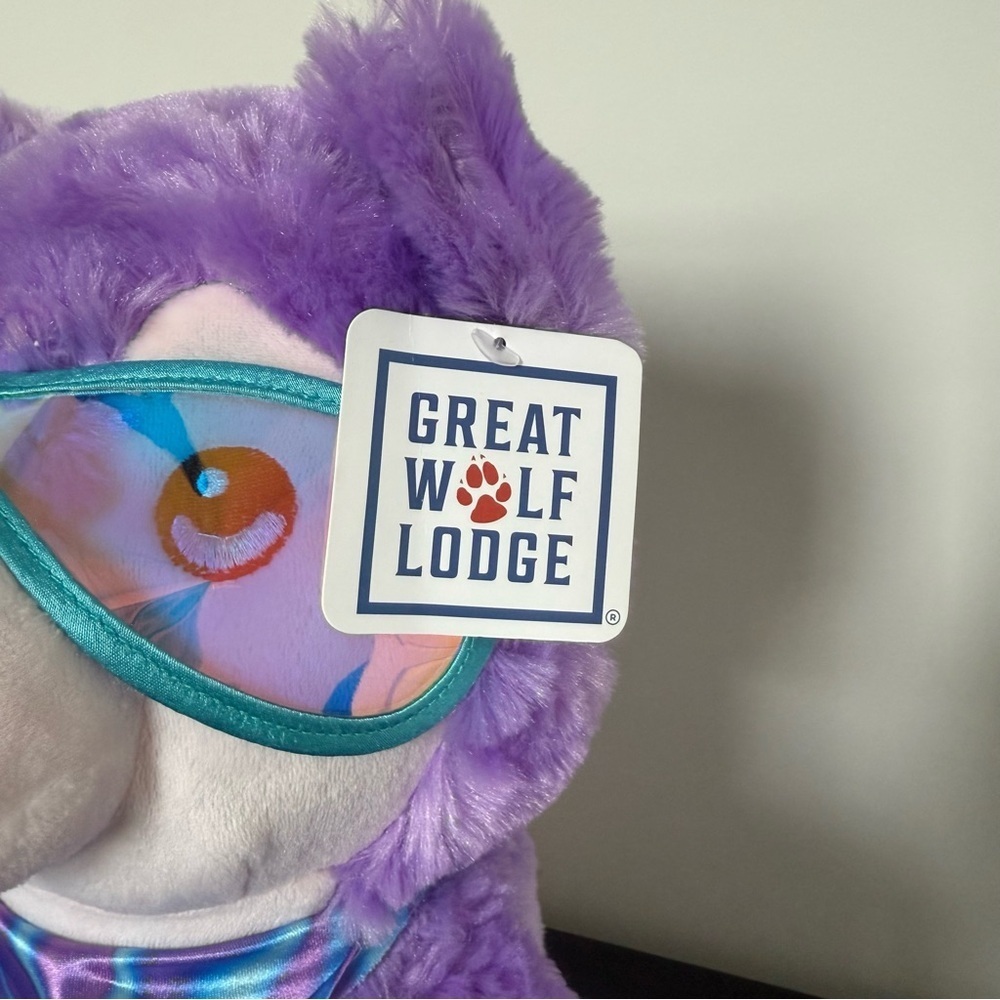 NWT Great Wolf Lodge Snowboard Sports Purple Plush Teddy Bear Winter Youth Girl - Picture 2 of 10
